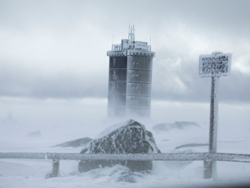 harz brocken sturm winter eis schnee video