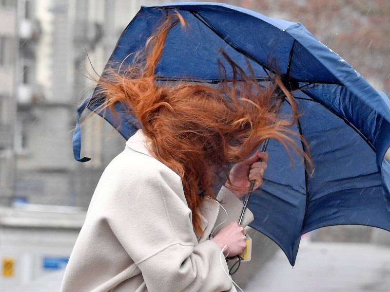 wetter niedersachsen sturm frau haare schirm