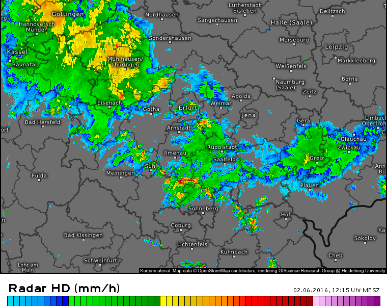 Vermehrt Schauer und Gewitter in Thüringen