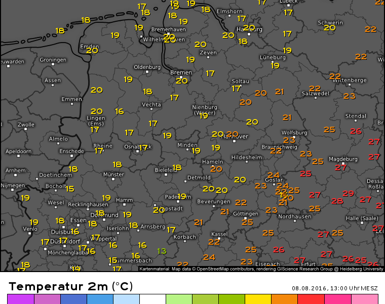 Noch warm in der Region, aber Kaltfront naht