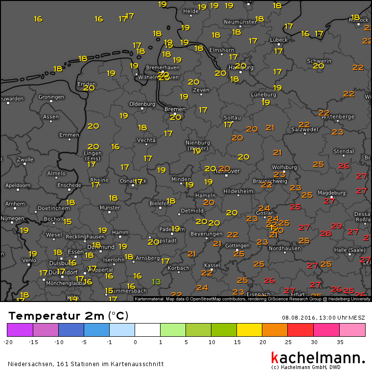 Noch warm in der Region, aber Kaltfront naht