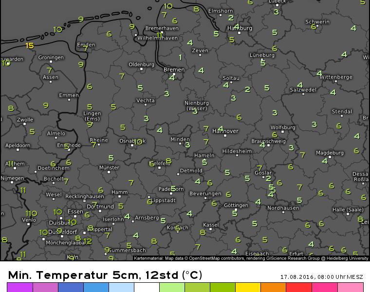 Knapp am Bodenfrost vorbeigeschrammt