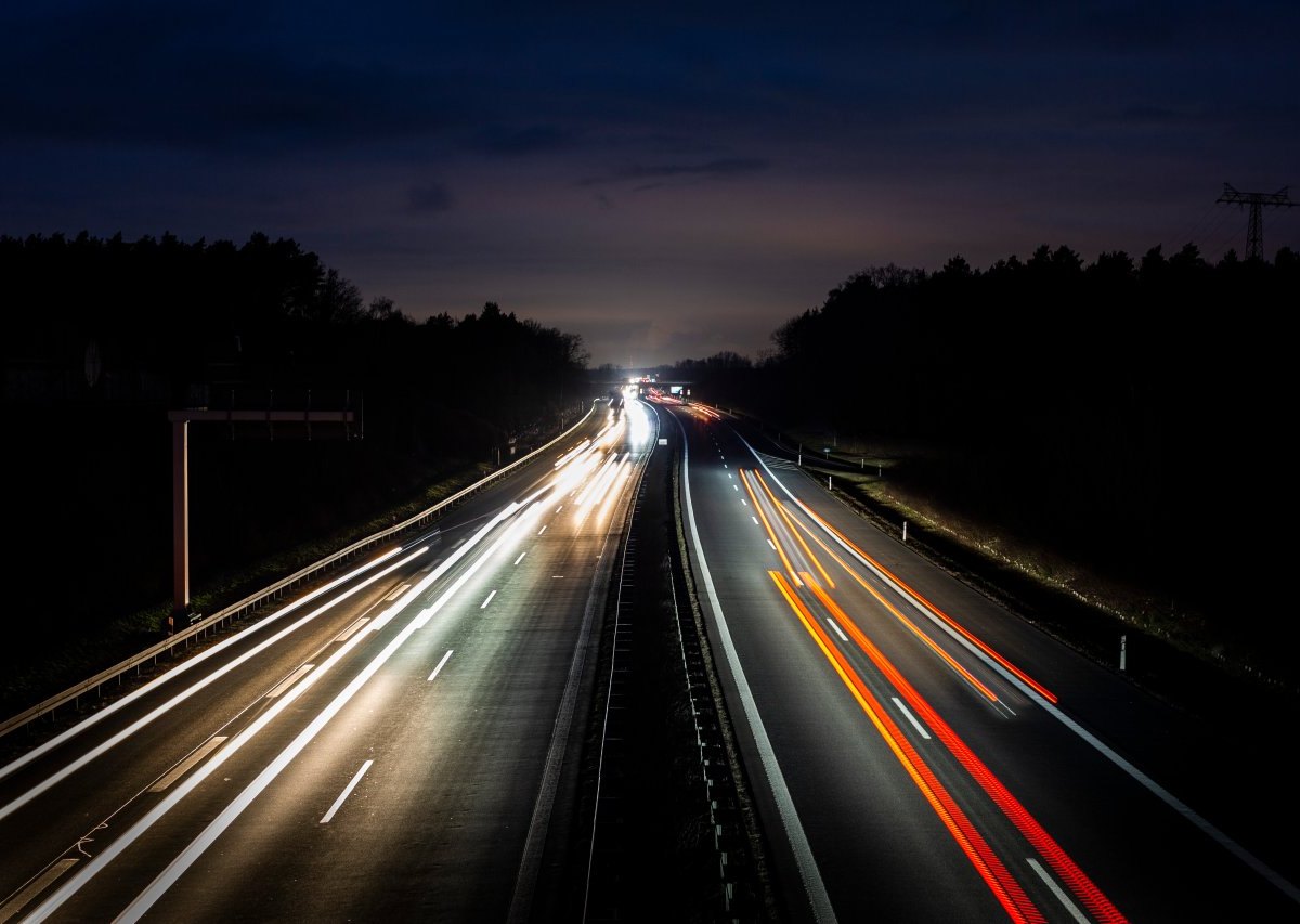 Autobahn nachts nacht dunkel