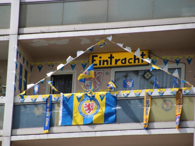 Fan Balkon, Hamburger Straße, Eintracht
