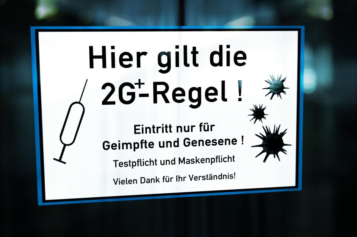 Schild 2G-plus