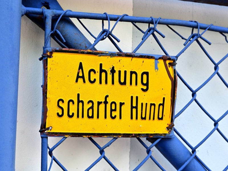 Schild Achtung scharfer Hund Warnschild Achtung scharfer Hund