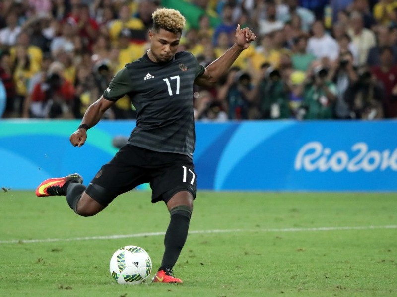 Serge Gnabry beim Elfmeterschießen um die olympische Goldmedaille in Rio. (Archivbild)