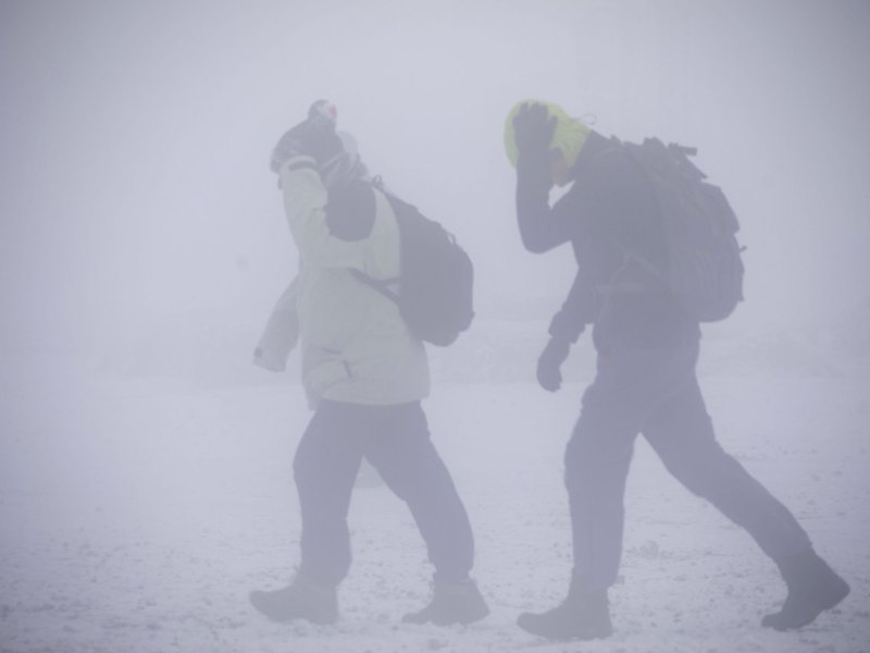Sturm Winter schnee harz wandern Spazieren