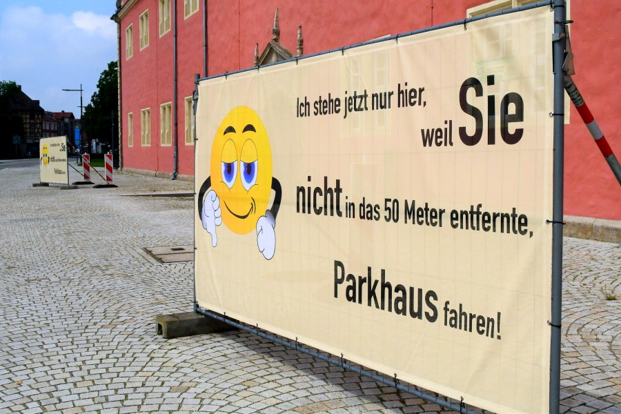 Dieser Banner wurde in Wolfenbüttel aufgestellt. 