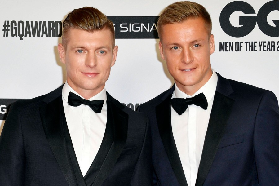 Immer gut gescheitelt: Felix Kroos (Eintracht Braunschweig, rechts) und sein Bruder Toni (Real Madrid). (Archivbild)