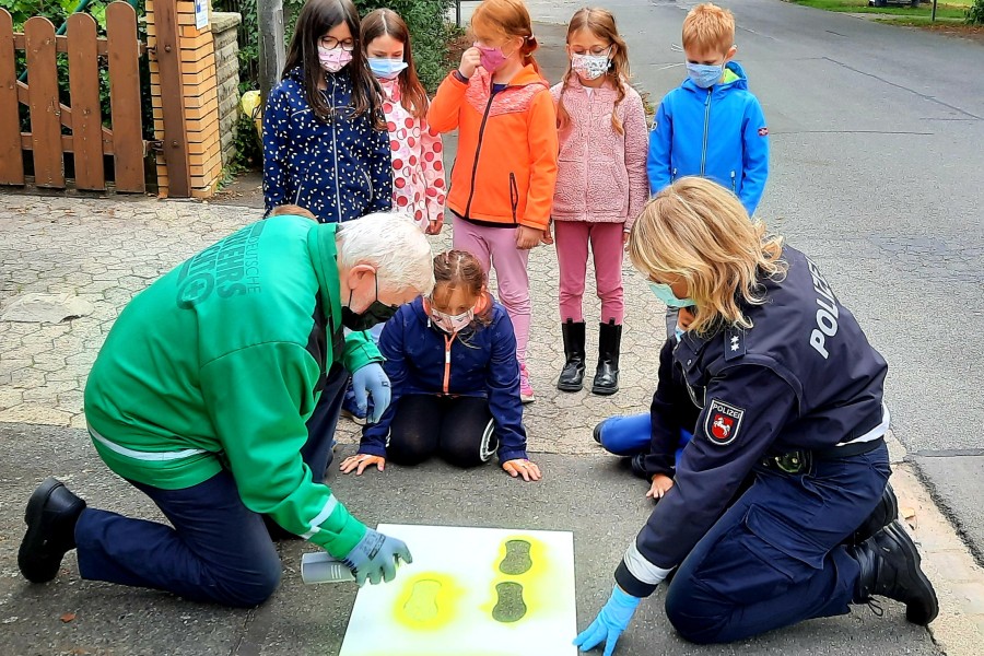 Ab hier sollen die Kinder allein zur Schule laufen. 