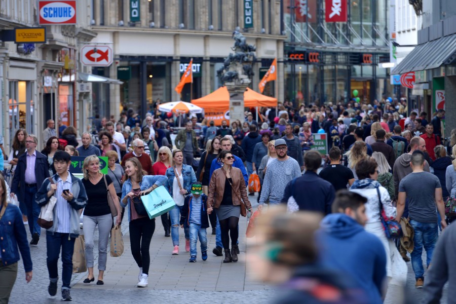 So voll soll die Innenstadt in Braunschweig möglichst bald wieder werden – nach dem Corona-Spuk. (Archivbild)