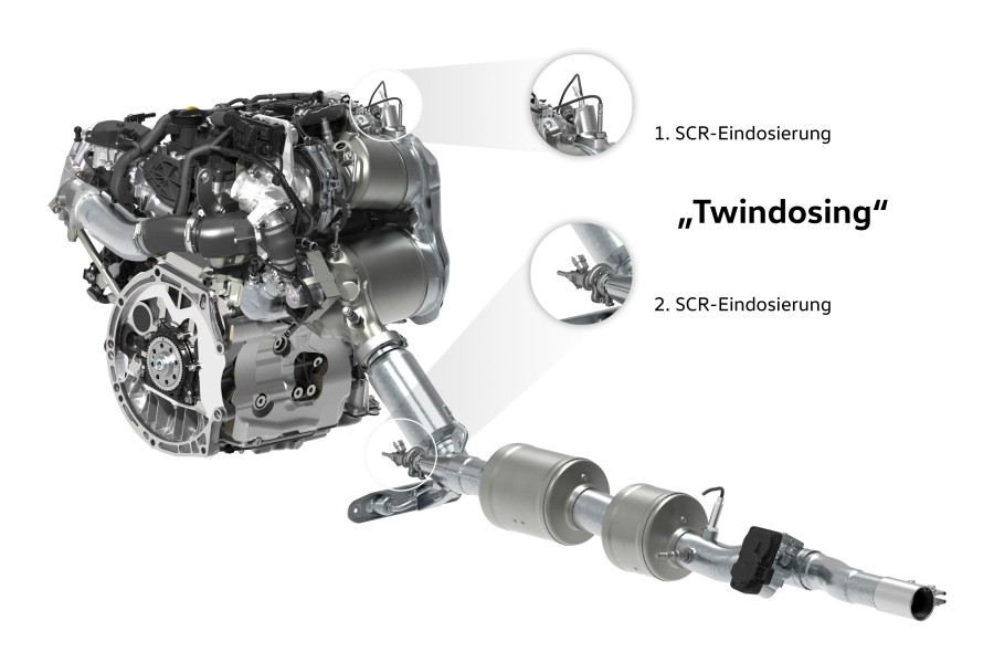 So sieht ein Motor mit „Twindosing“-Verfahren aus. 