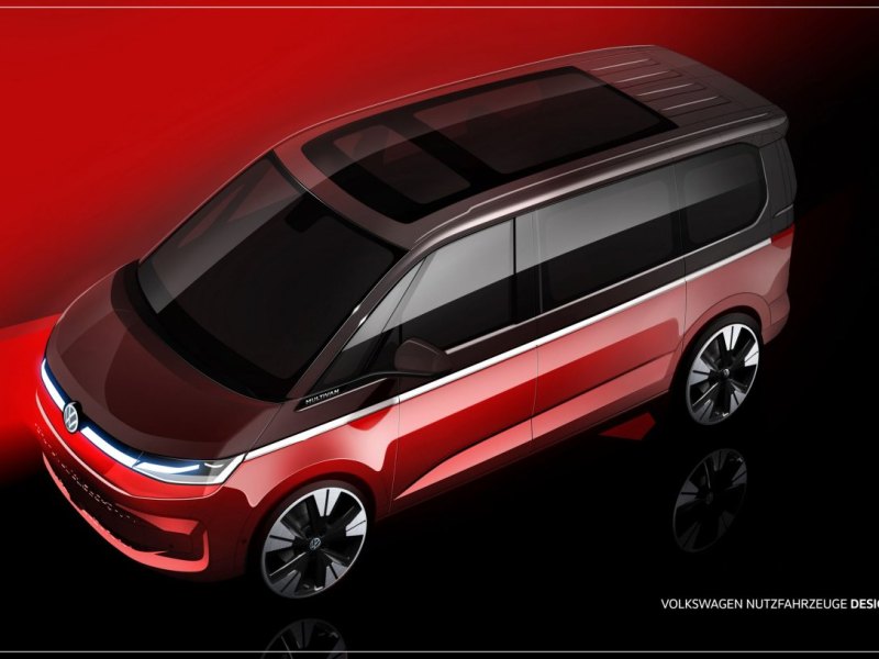 vw volkswagen multivan t7 skizze