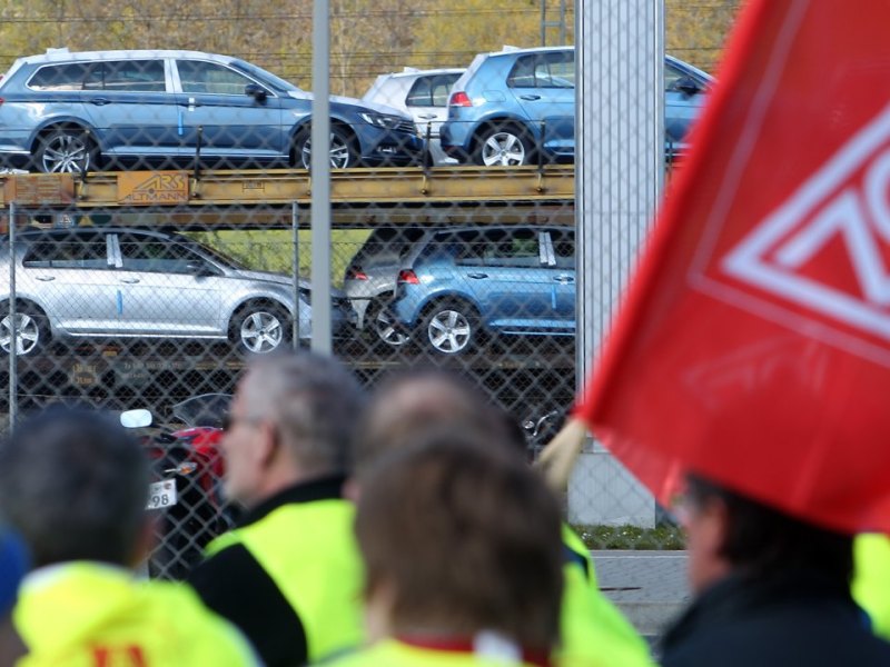 vw warnstreik ig metall demo streik