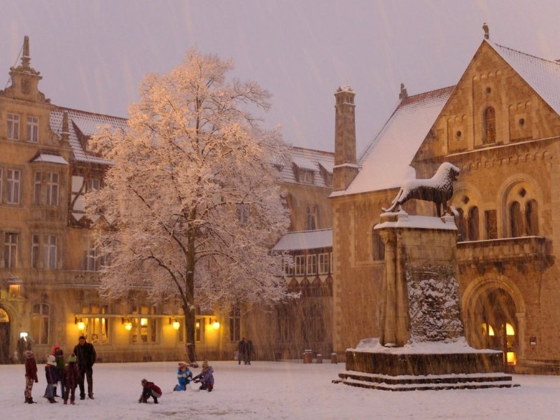 weihnachten wetter schnee niedersachsen braunschweig burgplatz schnee