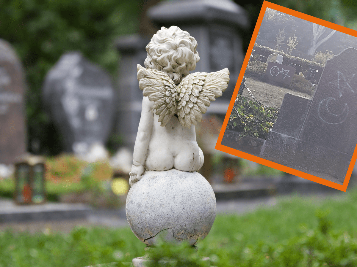 Friedhof mit Grabsteinen