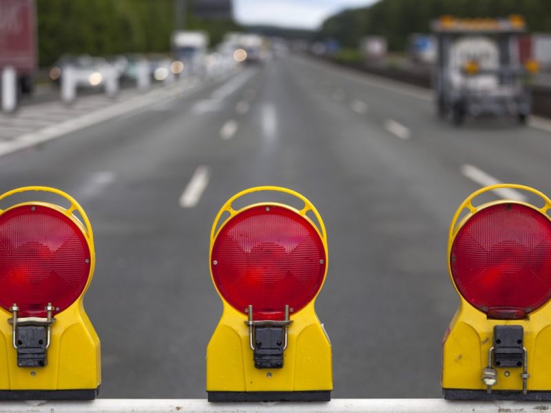 Baustelle auf Autobahn