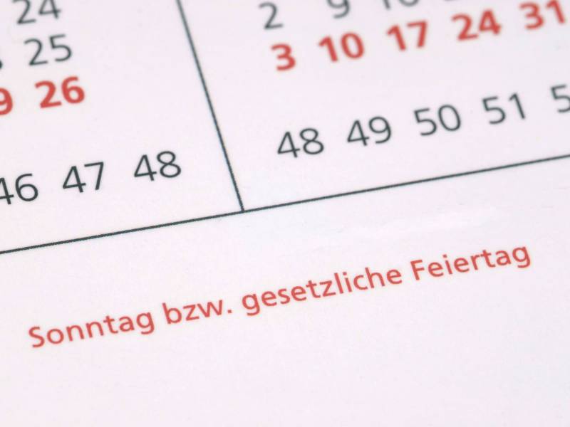 Kalender gesetzlicher Feiertag