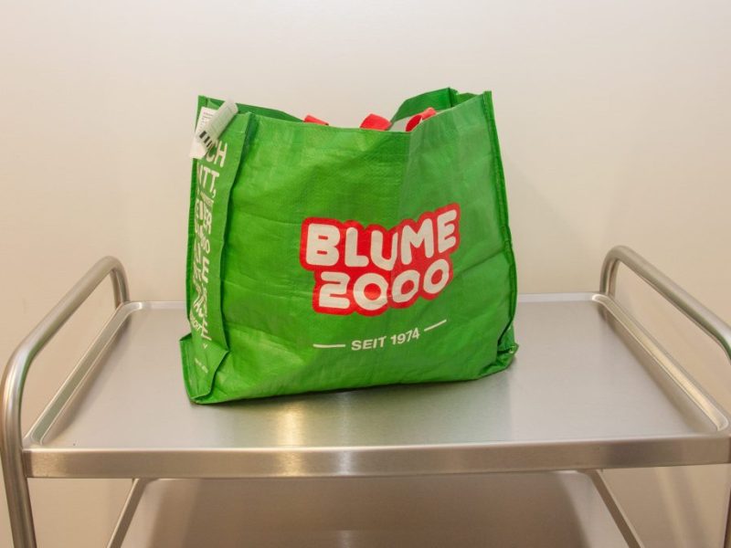 Eine Frau hat ein abgelegtes Baby gefunden. Das Kleine lag in dieser Tasche.
