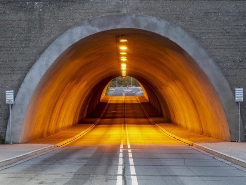 Der so beliebte Tunnel an der Rappbodetalsperre im Harz.