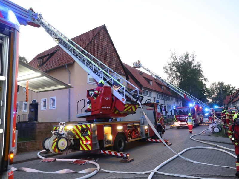 Feuerwehr-Einsatz in der Mozartstraße in Salzgitter-Bad!