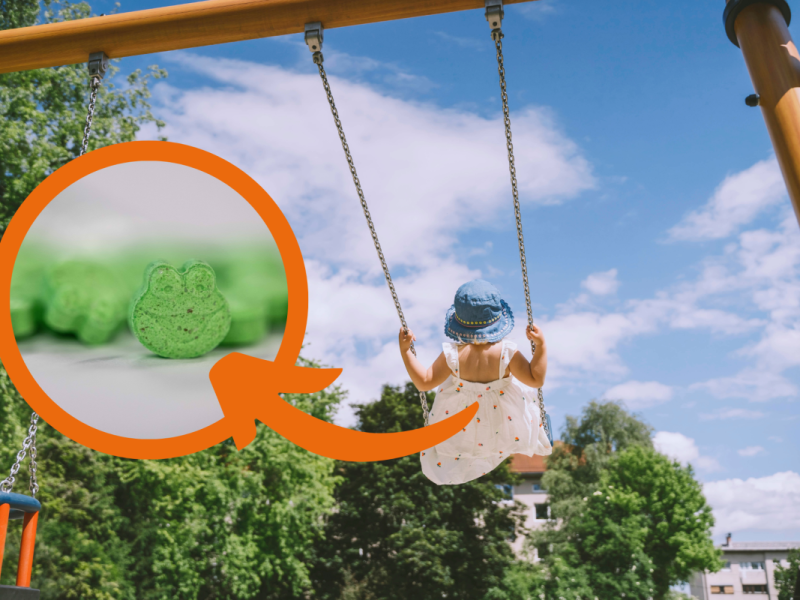Werden Ecstasy-Pillen auf einem Spielplatz in Salzgitter-Bad verteilt? Die Polizei hat sich jetzt zu dem Gerücht geäußert. (Symbolbild/Montage)