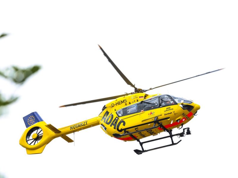 Rettungshubschrauber in der Luft