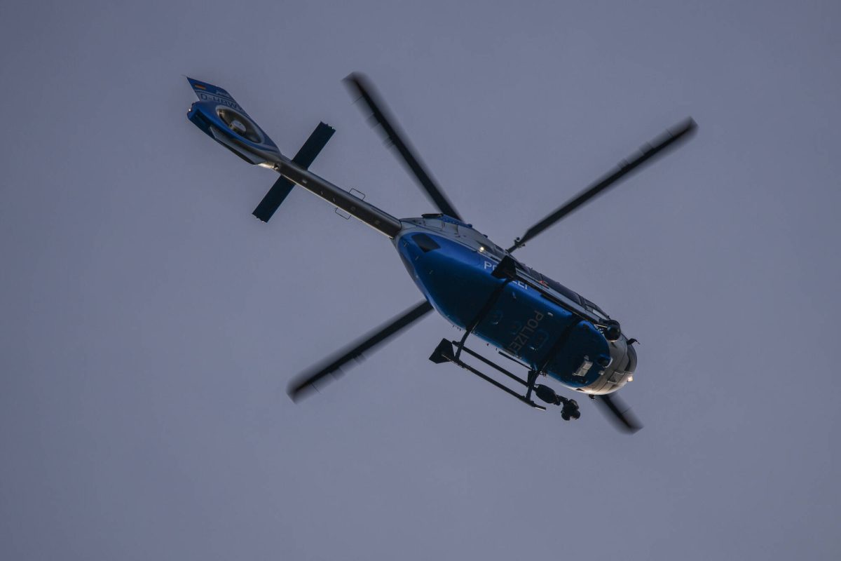 Polizeihubschrauber in der Luft