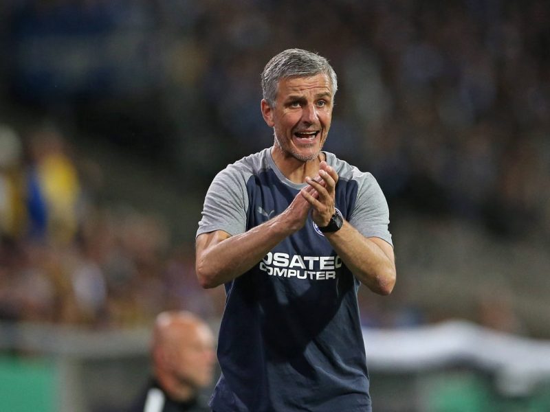 Eintracht Braunschweig: Trainer Jens Härtel darf hoffen.
