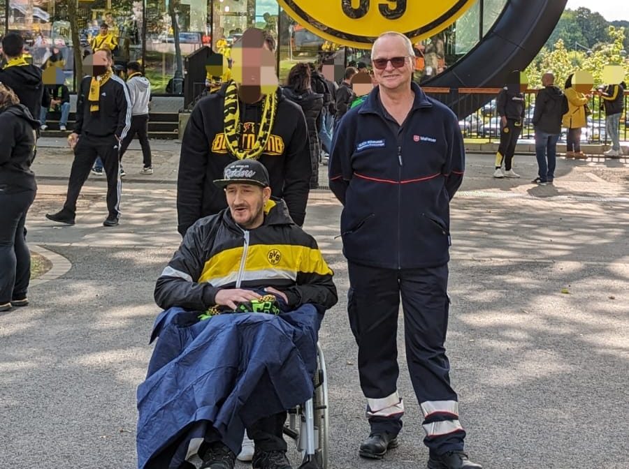 BVB-Fan Mirko aus Salzgitter durfte noch mal ins Stadion.