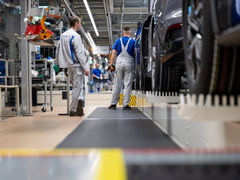 Produktion von Elektrofahrzeugen bei Volkswagen