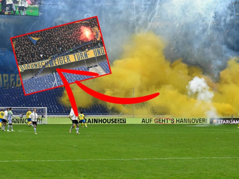 Eklat bei Hannover - Eintracht Braunschweig.