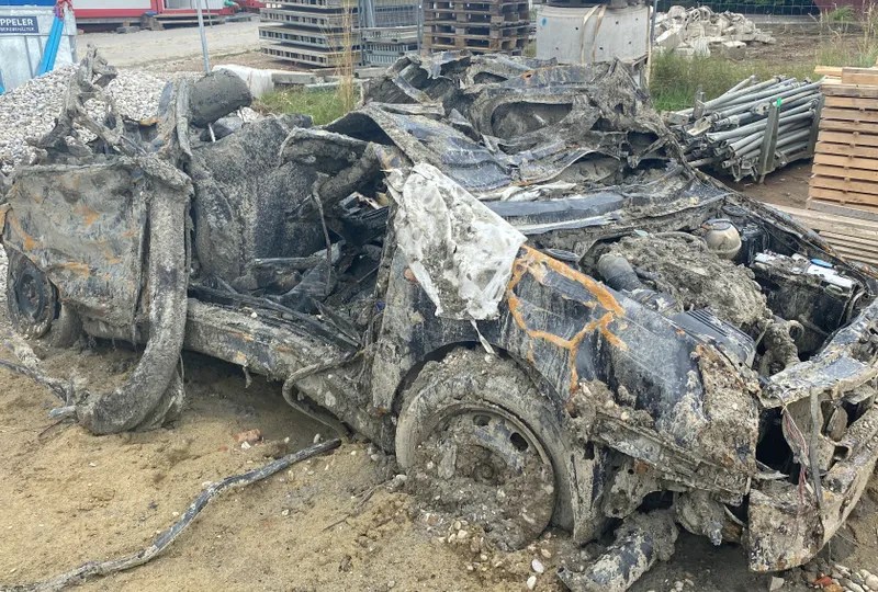 VW-Wrack in Simbach am Inn.