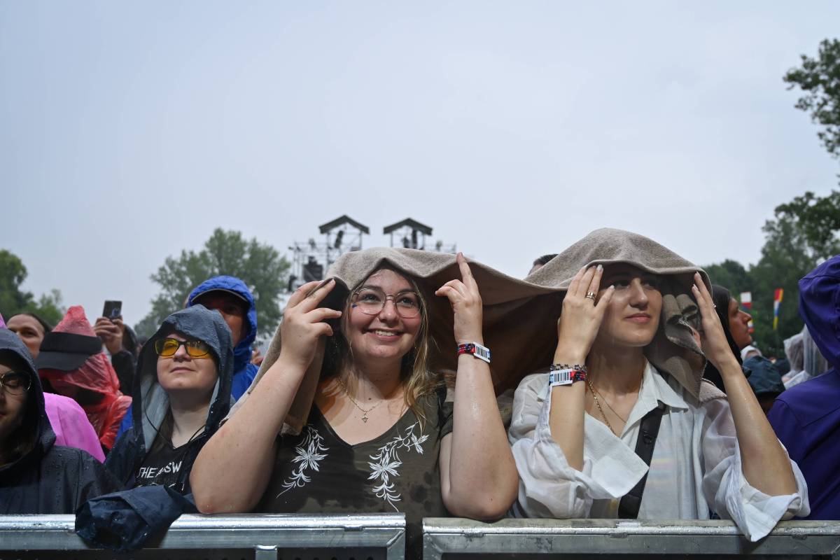 Publikum Konzert Regen