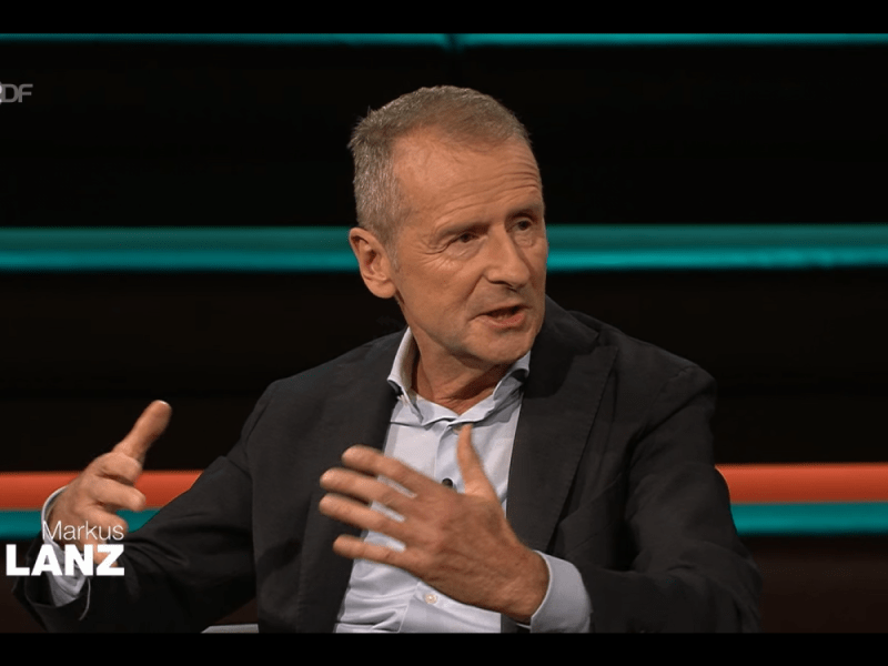 Ex-VW-Chef Herbert Diess war am Donnerstagabend bei Markus Lanz im ZDF zu Gast.