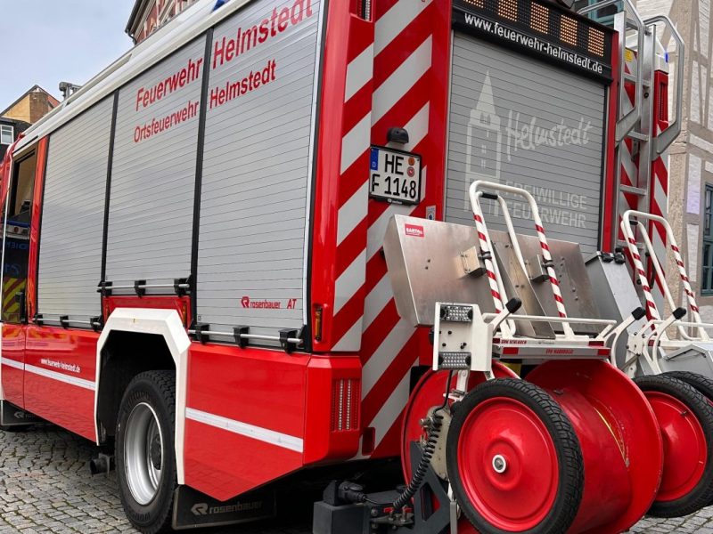 Die Feuerwehr war auf dem Weihnachtsmarkt in Helmstedt im Einsatz.