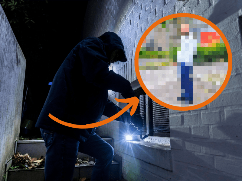 Die Polizei sucht einen mutmaßlichen Einbrecher.