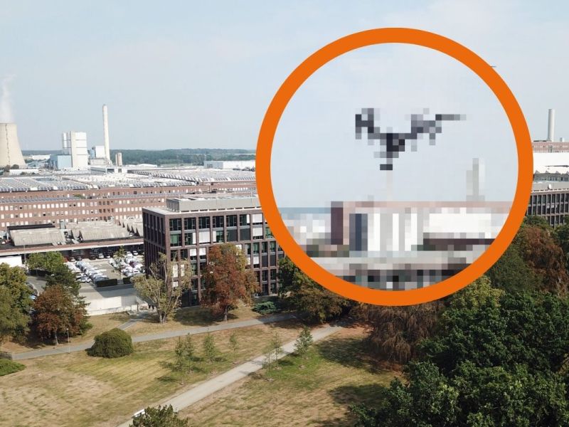Drohne im VW-Werk