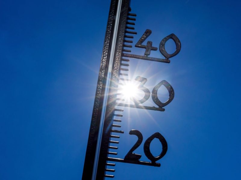 Thermometer in der Sonne
